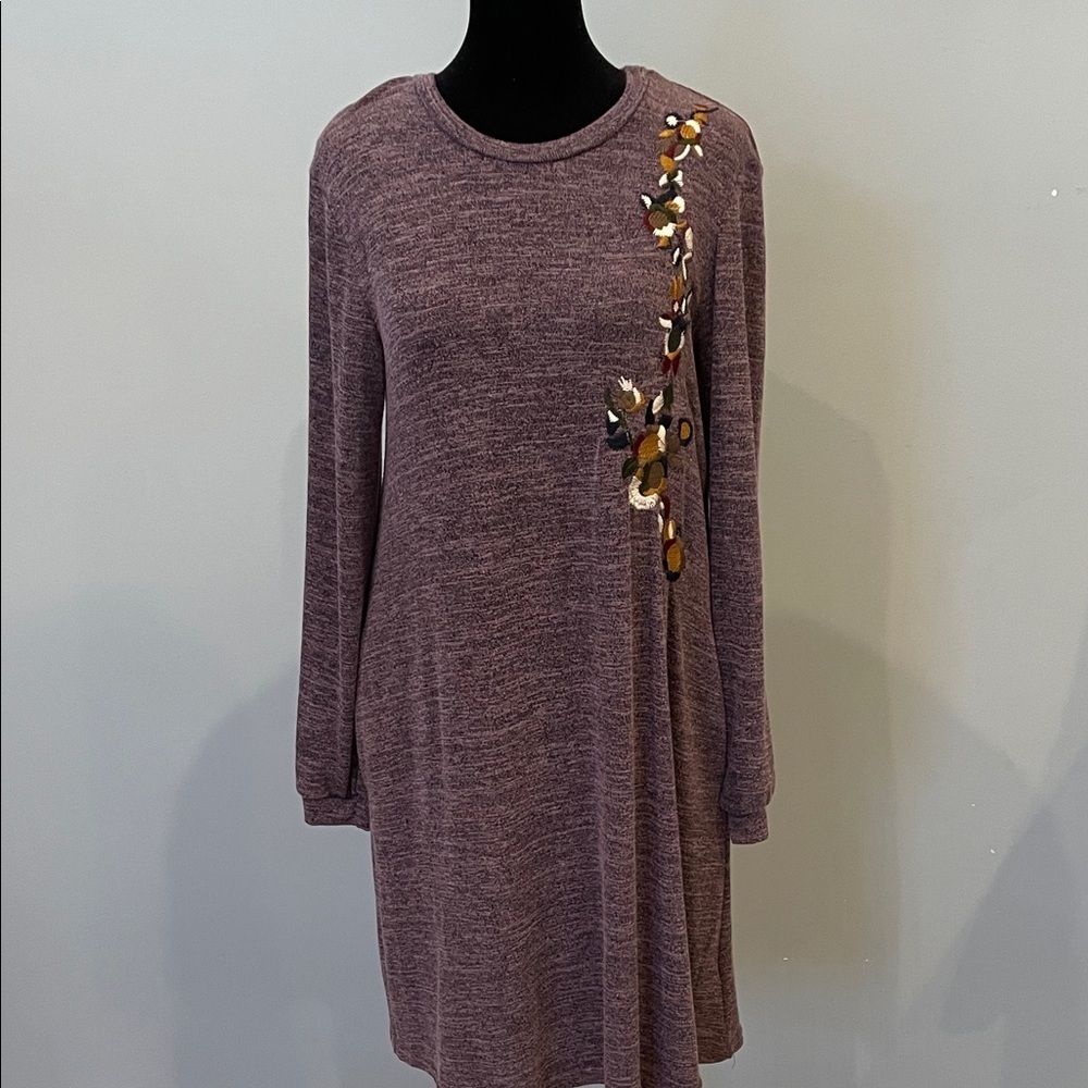 Embellished Purple Dress pullover long sleeves small
